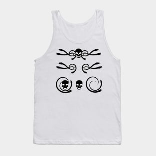 Abstract skulls with snakes Tank Top